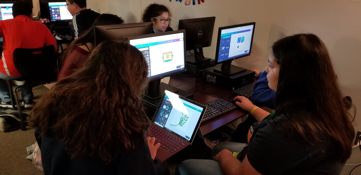 sharonlime85's tweet photo. Tech class creating Passion Project logos in Canva. Love to see the creativity! @HumbleISD_QECHS
@canva
#thequestdifference https://t.co/UQRaaHmQz3