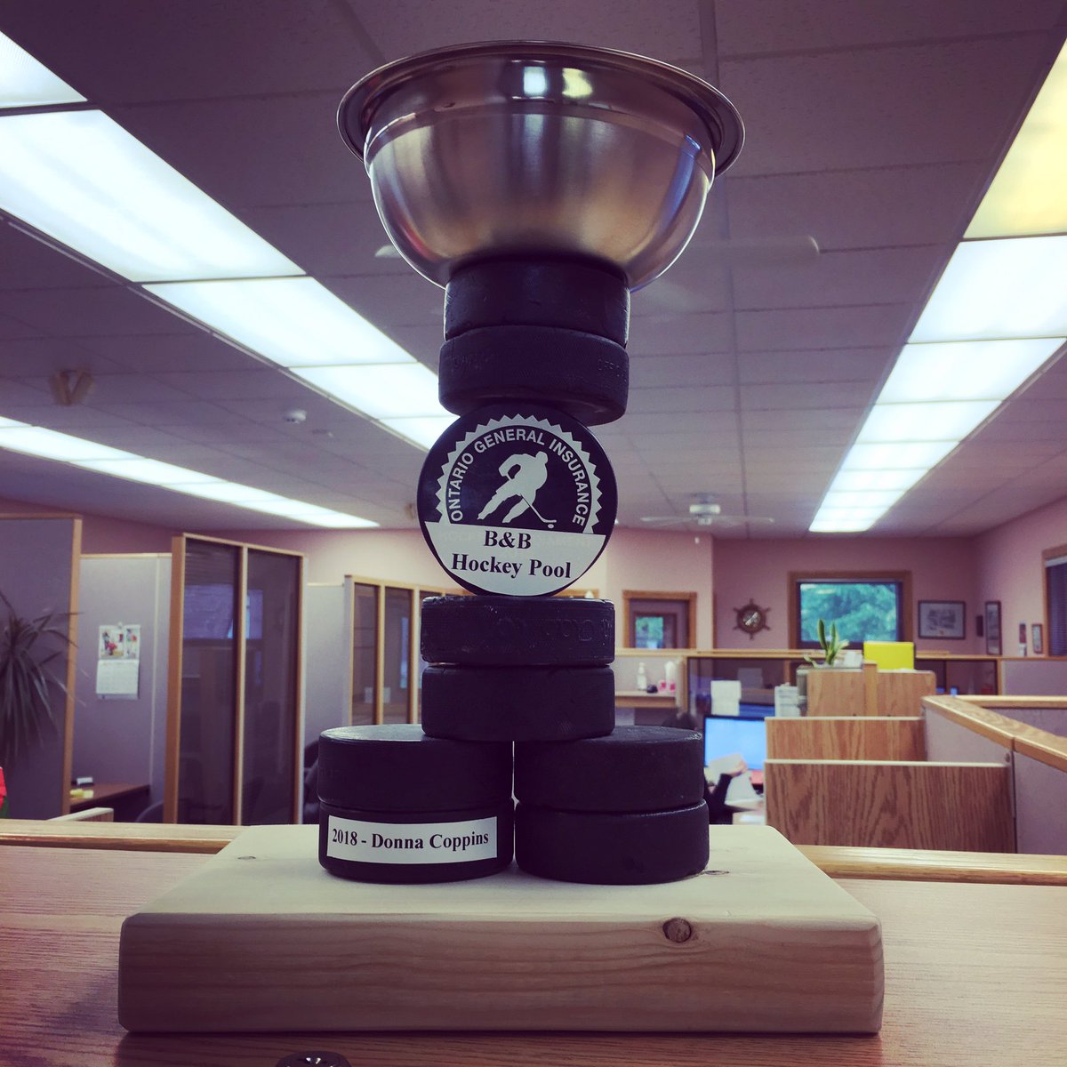 Brown_Brethour's tweet image. The puck drops on the NHL Season tonight and that means the coveted B&amp;amp;B Cup is up for grabs again! #NHL #OfficePool