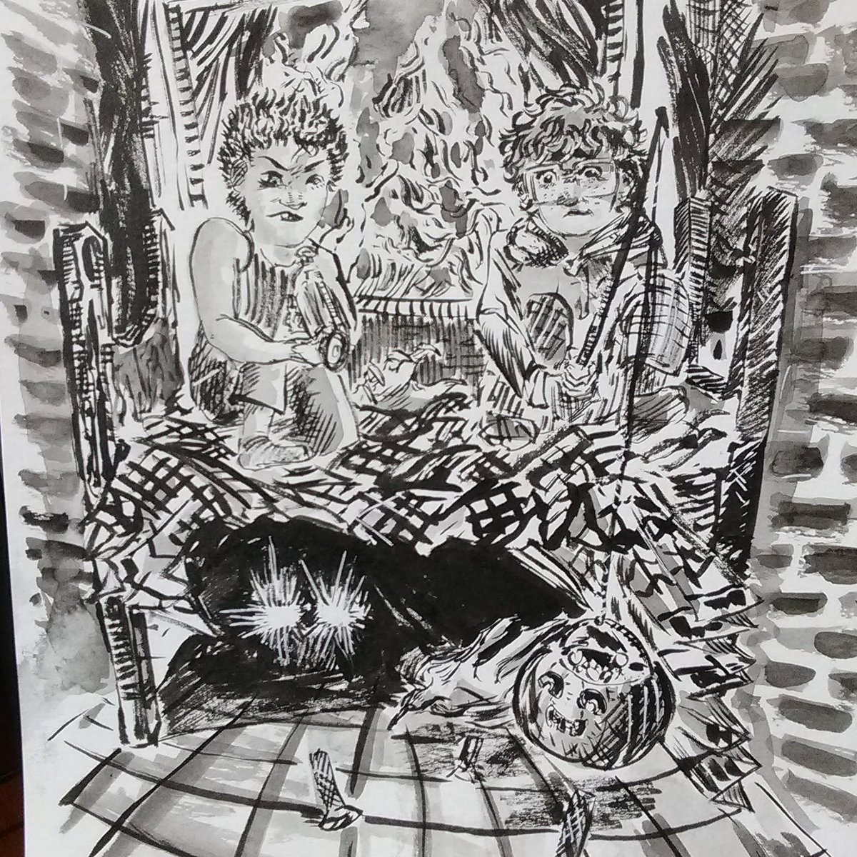 pixelateforwork's tweet photo. #Inktober 3: #Monster Under the Bed.
Doing #Doodleposting™'s daily random challenge for #inktober2018 . Come join us on FB!
#illustration #ink #brush #art https://t.co/oAW6AREuSj