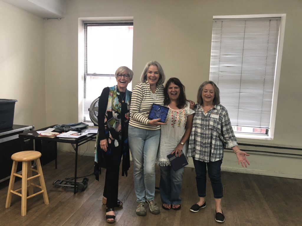 Kudos to our <a href="/RehearsalClub/">The Rehearsal Club</a> star Chair Denise Pence passing the torch to Gale Patron