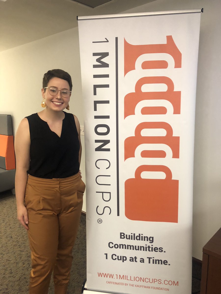 RiataCenter's tweet photo. Check out our girl Rabecca who spoke at @1MillionCupsSWO this morning! She’s a co-founder of Contraire, a business in our Incubator that does wastewater plant testing and aeration control services! WE ARE SO PROUD OF YOU! https://t.co/slocj6ZiXj