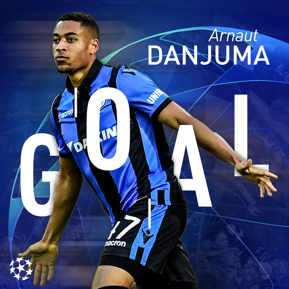 ClubBrugge's tweet photo. 39' GOAL!!!!! Danjuma maakt de 1-1 met een FANTASTISCHE trap vanop afstand! #COYB #ATLCLU #AtletiBrujas #UCL https://t.co/g8k34snEuo