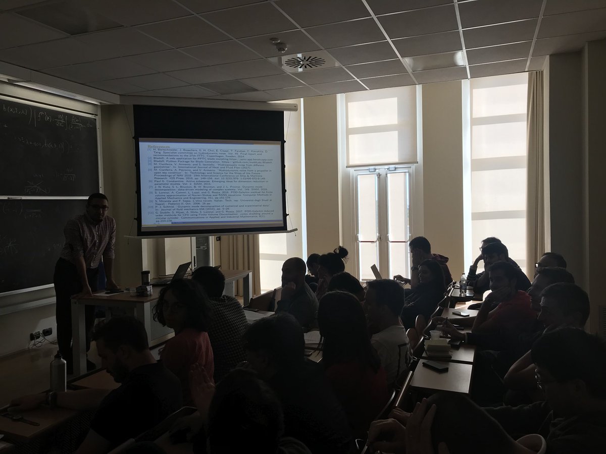 gianluigi_rozza's tweet photo. @Sissaschool #mathLab @rozzagroup #seminar by Mahmoud Gadalla on #PRELICA #POR #FESR #project with @UniTrieste #CETENA #Fincantieri @engys_cae #iefluids for #future #cruise #ships #propellers @regioneFVGit @europainitalia @gianluigi_rozza @ITHACA_ROM https://t.co/EVY3tvdJim