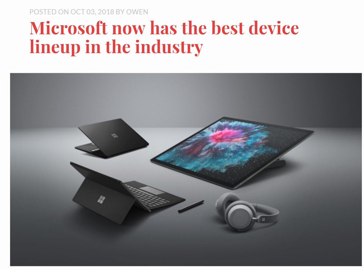 tomwarren's tweet photo. Microsoft is the new Apple, apparently https://t.co/uSQ7W5iorm