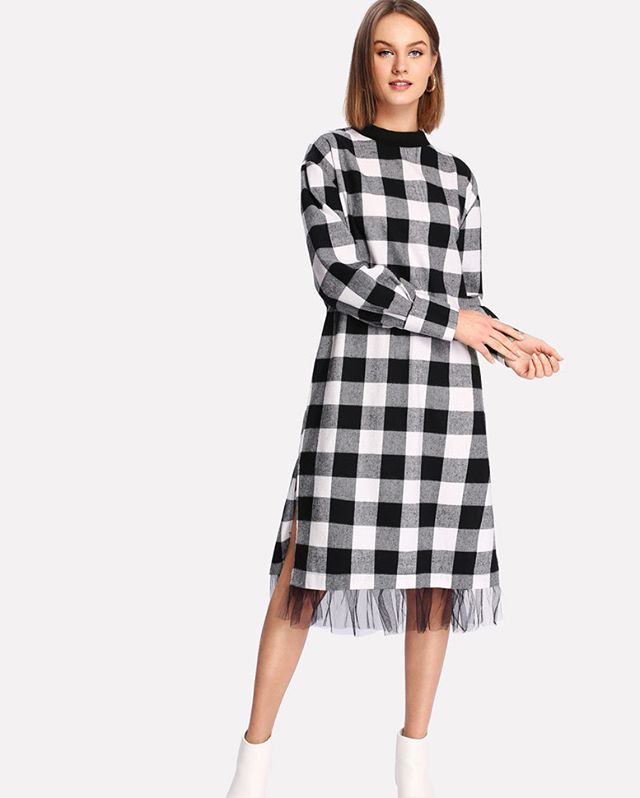 FatimaBoutiqueo's tweet photo. Contrast Mesh Hem Check Plaid Dress
price 610 LE
Size: S M L XL
Material: Cotton
Code: FSH311
---------------------
#Casual_Dresses #Winter_18_19 #Plus_Size #fashionista #Fatima_boutique #its_birthday_time #fashion_blogger #styles #street_wear #street_… https://t.co/3odoYnDwqf https://t.co/YUD1c2DyqL