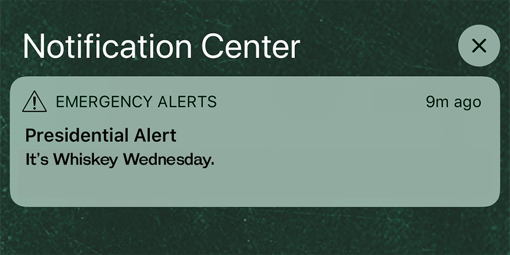 JamesonUS's tweet photo. Action is needed.🥃 #PresidentialAlert https://t.co/5CDaHShJLm