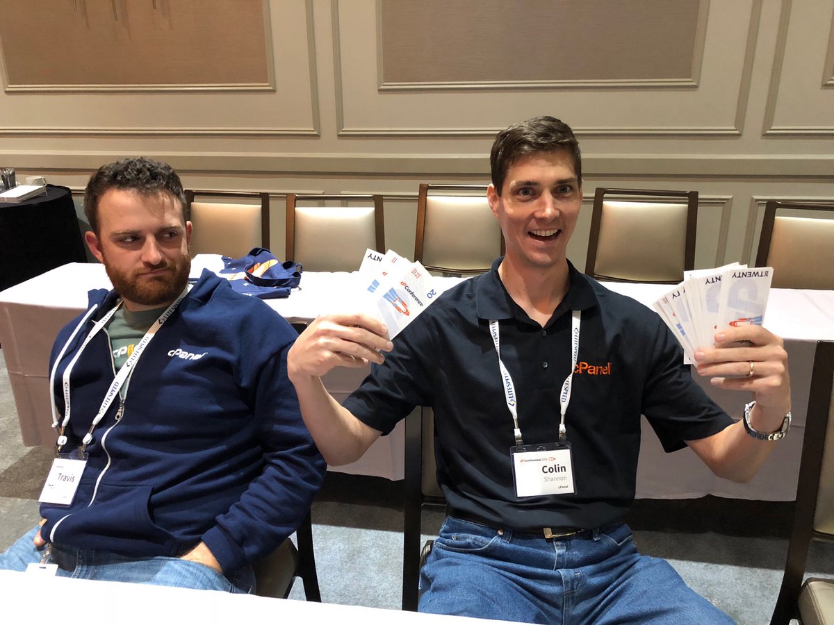 laurencesimon's tweet photo. COLIN IS A cPANILLIONAIRE! #cpanel #cPConf2018 #cPConf https://t.co/hAu5CJuL1N