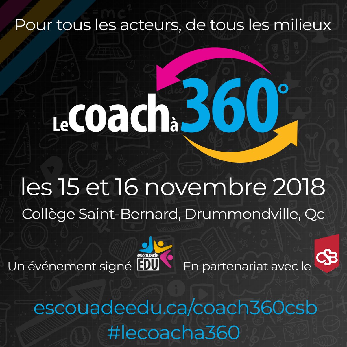 escouadeEDU's tweet photo. «L’éducation est désormais une entreprise de développement de personnes.»
@escouadeedu vous offre Le coach à 360°
Les 15 et 16 novembre 2018 @CollegeCSB
Votre parcours en coaching commence ici 
https://t.co/8uTT0uIZV0
#lecoacha360 #leadped #escouadeedu https://t.co/WADFdLrcmT