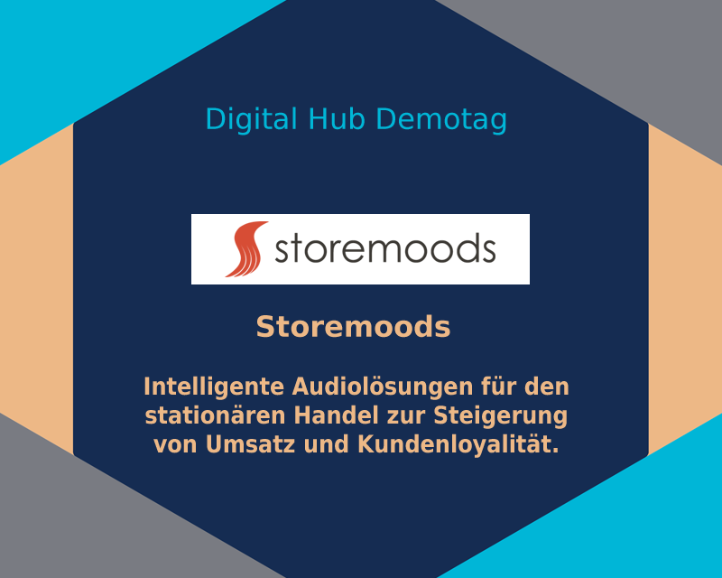 DigitalHubMs's tweet photo. Am 10.10. ist #DigitalHub Demotag @IHK_NW: Heute stellen wir die teilnehmenden #Startups vor. Den Anfang macht Storemoods: Intelligente #InStoreAudio-Lösungen für den stationären Handel zur Steigerung von Umsatz und Kundenloyalität. #Einzelhandel https://t.co/sV4AROaJ6N https://t.co/3YUmildmC9