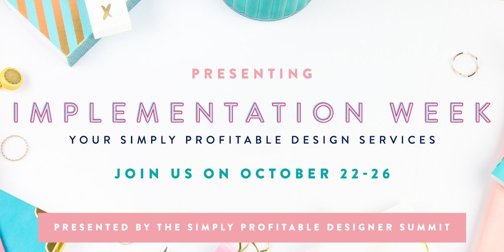 Ready to perfect your design packages and create a simple marketing plan that you'll stick to so you can feel confident in what you offer and book more clients? Join us for Implementation week today! buff.ly/2xN5zty