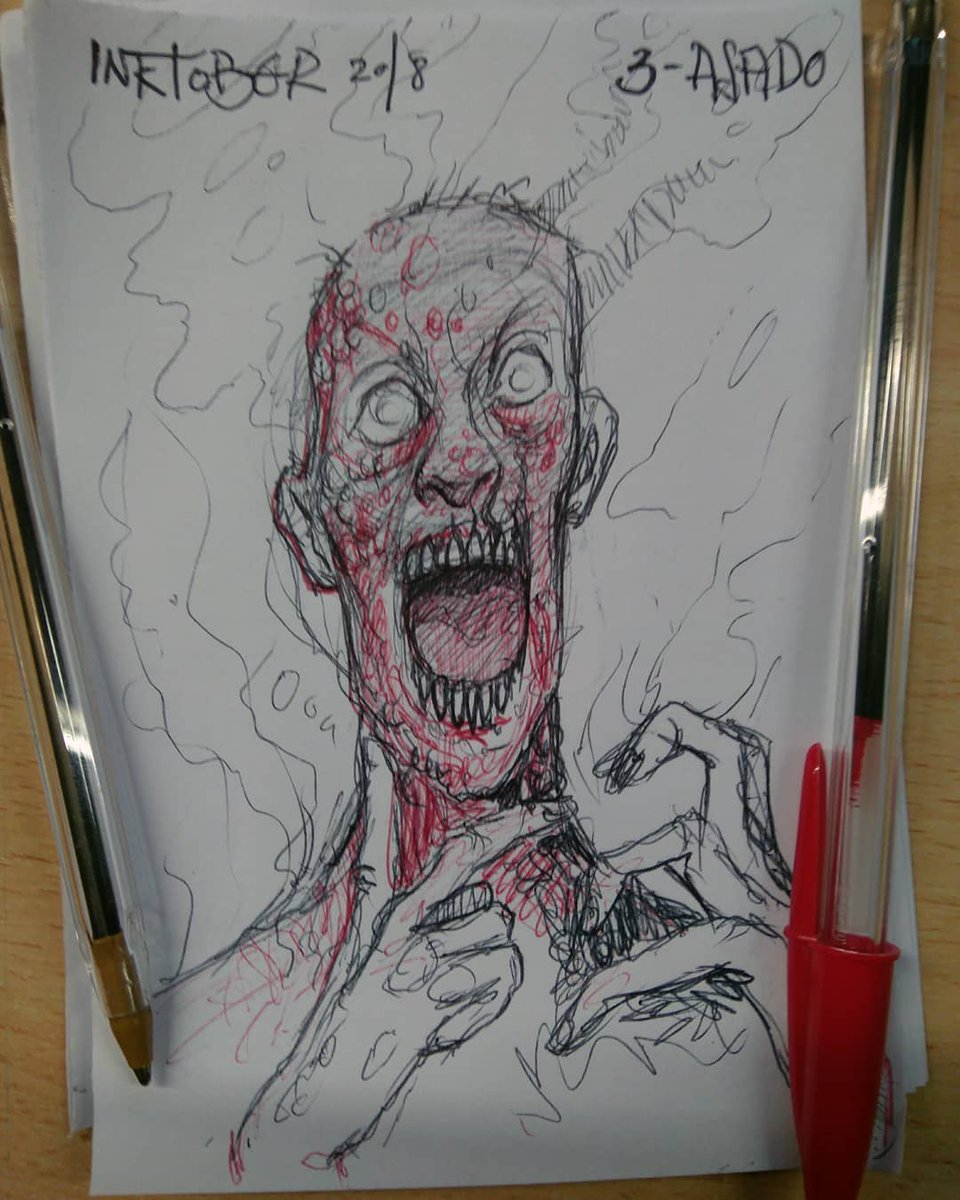 CalaveraDiablo's tweet photo. Inktober 2018. 3- Asado
#CalaveraDiablo #inktober18 #inktober2018 #tintober2018 #inkdesigns #speeddrawing #speeddraw #red #asado #roasted #burningman #burn #XIII https://t.co/uceh0XPUex