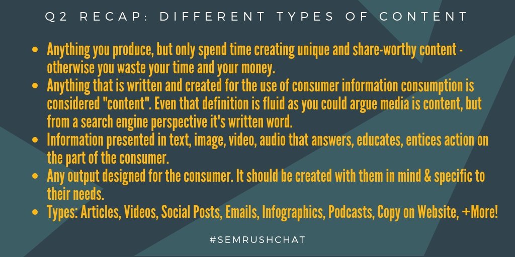 semrush's tweet photo. Q2. RECAP: @AlanSee says: Simplify, make yourself clearer; and people will think you are an expert. Is your content simple? #SEMrushchat https://t.co/aowQKYDFPl