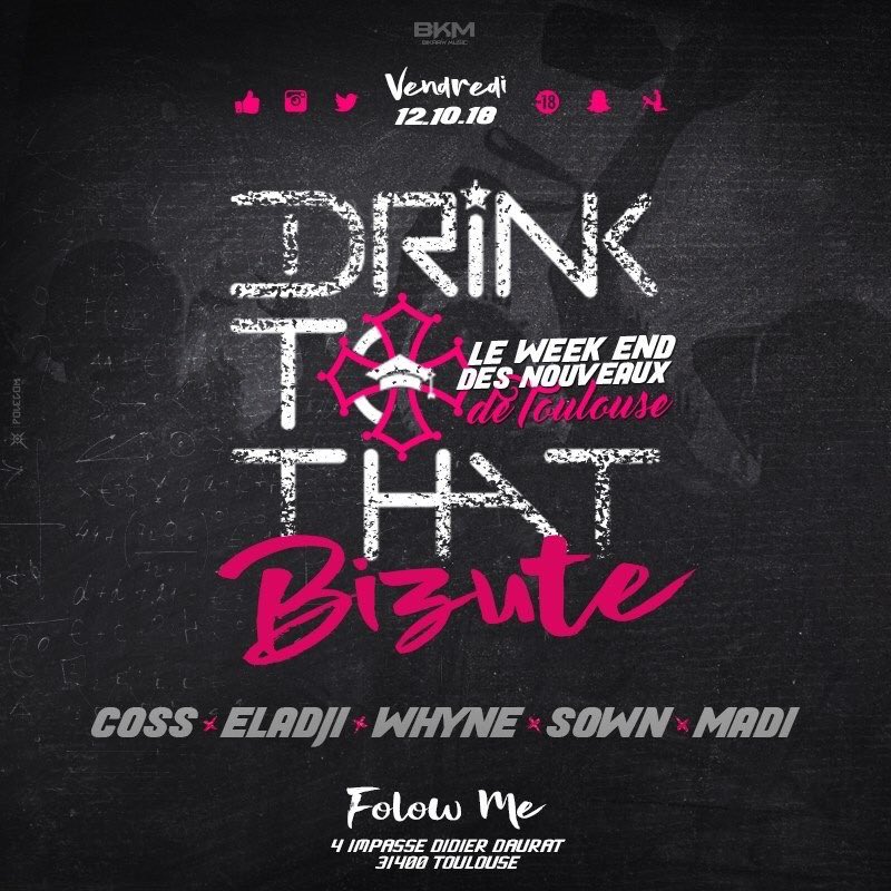 LaDrinkToThat's tweet photo. ⚡ WEEK-END DES NOUVEAUX DE
TOULOUSE ⚡ 

➖➖ BIKARW MUSIC ➖➖ 

Pas besoin de la présenter on la connaît déjà la doyenne de la débauche , c’est la rentrée de la DRINK TO THAT 👩🏽‍🏫. 

Lien bizouk 🎫 : https://t.co/6OkuIsK0s9 https://t.co/3klVAj5eTN