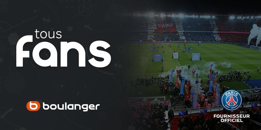boulanger's tweet photo. Boulanger, Fournisseur Officiel du @PSG_inside, vous fait gagner toute l'année de nombreux lots de votre club favori. 
A gagner en ce moment : votre maillot du Paris Saint-Germain ! 
Pour jouer, c'est ici : https://t.co/vtKlodplnO . Bonne chance ;) https://t.co/4Eih9lcjrn
