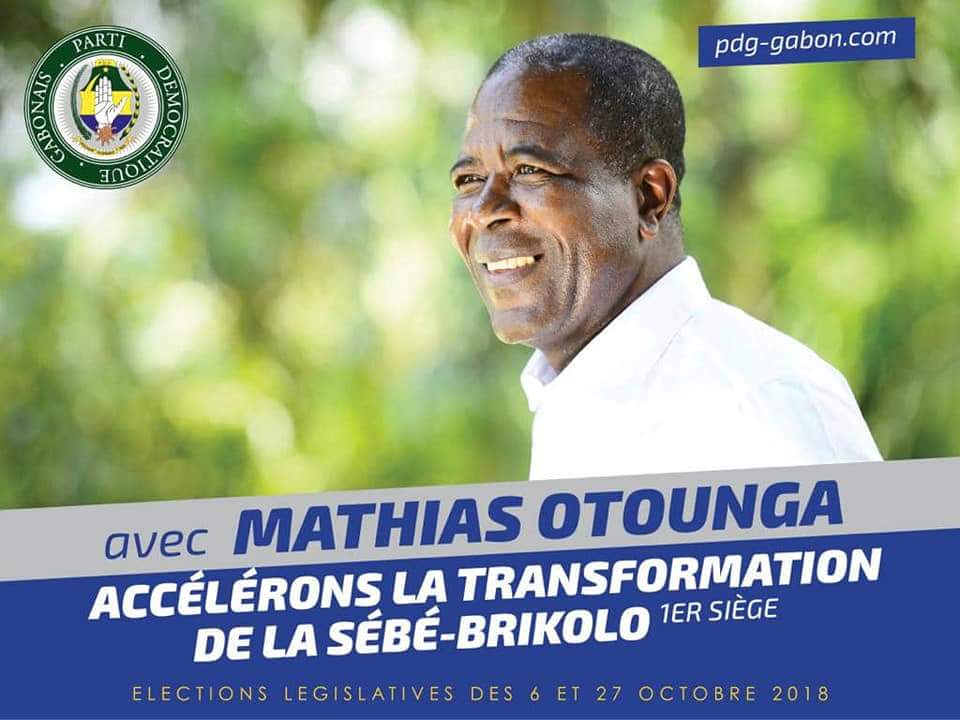 EstelleAngangou's tweet photo. Mathias OTOUNGA OSSIBADJOUO, candidat du 1er siège, commune d'Okondja.

Les guerriers du DCP Ali Bongo Ondimba en ordre de bataille. 
La victoire, rien que la victoire. Cash et sans bavure. 
@Mdeuxo1 
@PDG_Gabon https://t.co/SEp5Jf4exT