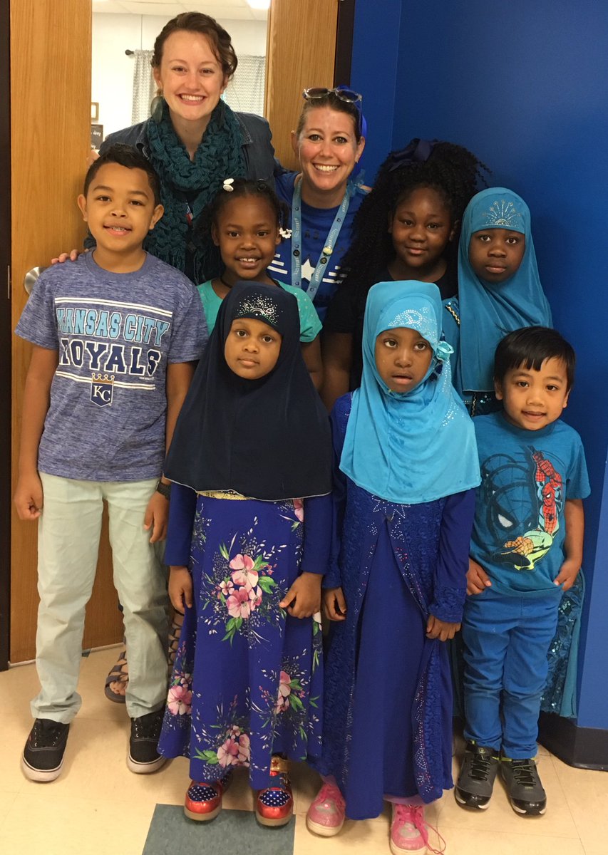 KCIAcademy's tweet photo. Today students and staff are wearing 💙 blue 💙 to help raise awareness and promote bullying PREVENTION! #teamKCIA #KCIAproud https://t.co/bJt2U3uB0d