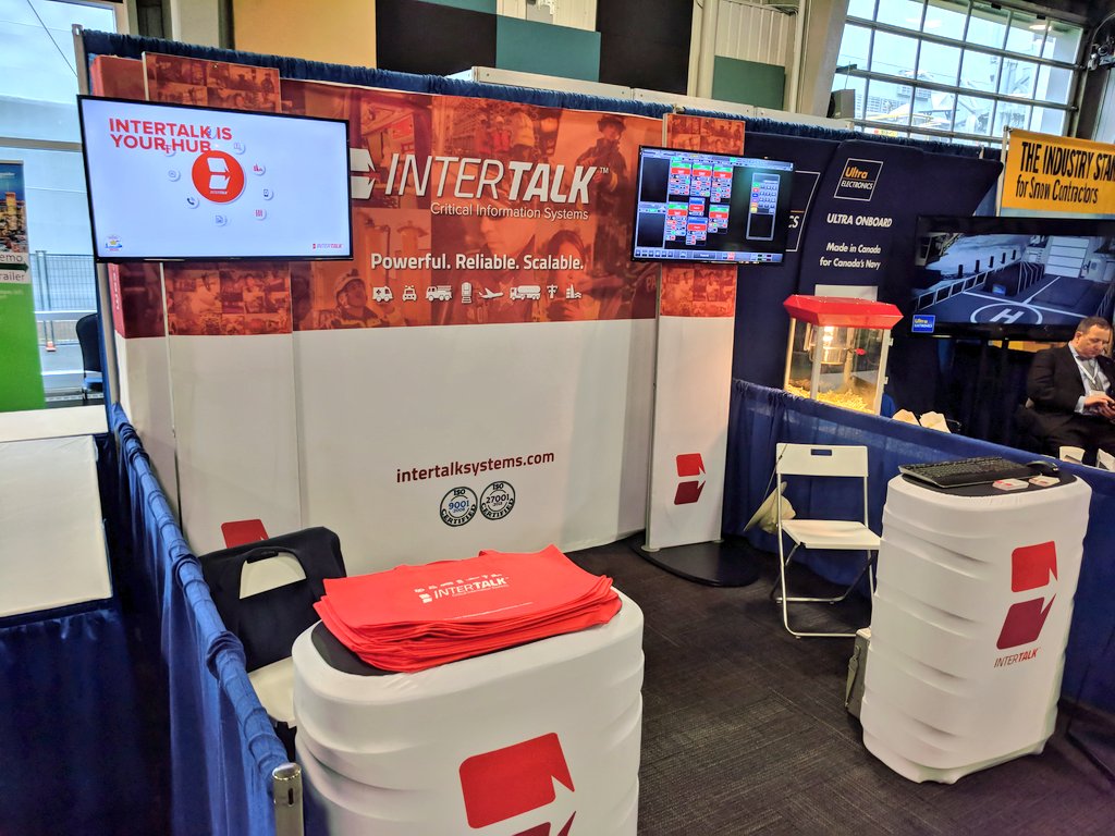 InterTalk's tweet photo. Day 1 of #DEFSEC Atlantic 2018 is underway in #Halifax. If you are interested in learning about our radio command and control products, come by booth 801 for a chat! https://t.co/fL7zhm3N9V