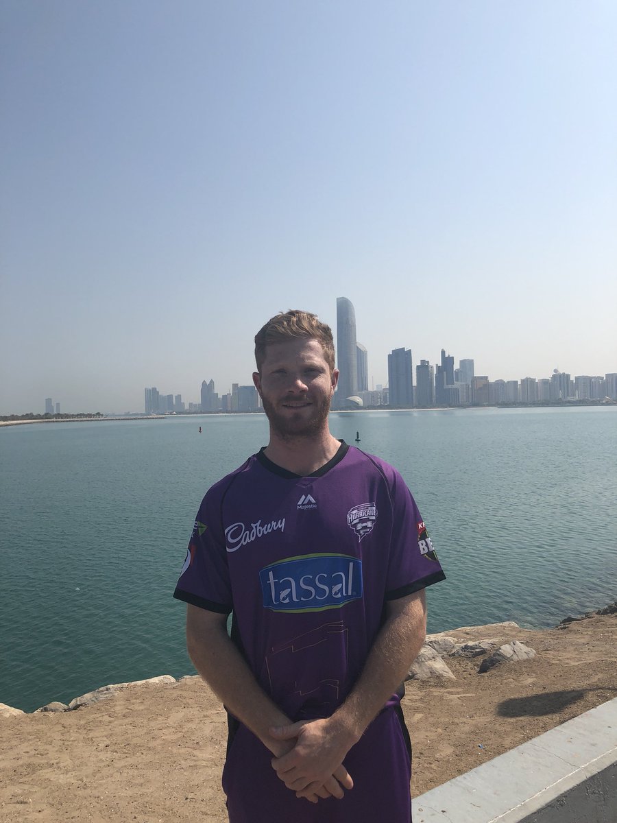 Great fun at the Corniche today in Abu Dhabi for the tournament’s official photoshoot. 

Looking sharp, Charlie! 

#TasmaniasTeam @abudhabicricket