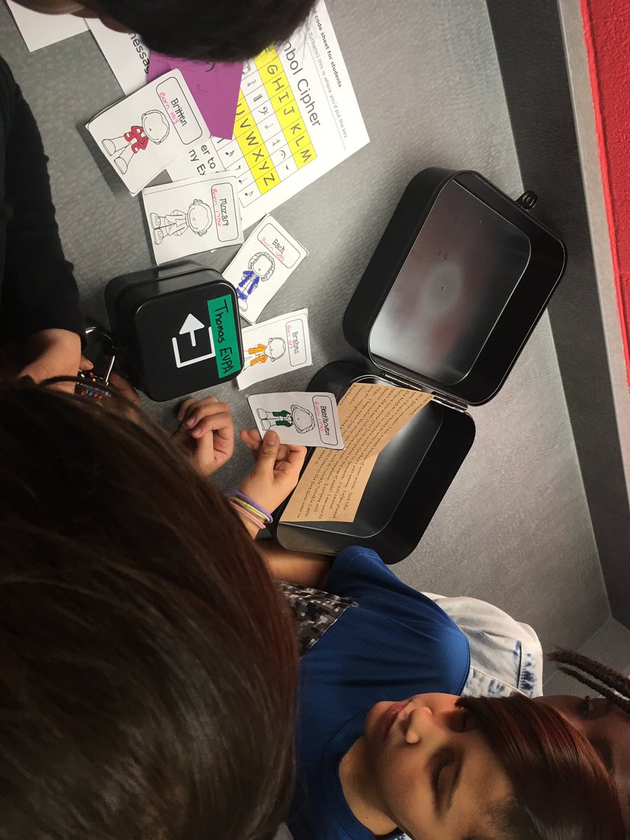 NFESMusic's tweet photo. 4th graders exploring the Breakout Edu kits. Students needed teamwork and perseverance to beat the clock and unlock their prize! #NFESCommits #weareVPA https://t.co/5XGfq9BWLo