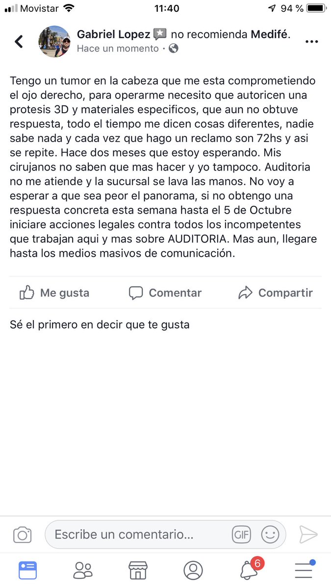 GaloCovershow's tweet photo. Estoy necesitando que ayudes con un RT. @Medife no responde a mis reclamos. Necesito operarme urgente. https://t.co/xSiHu08CM5