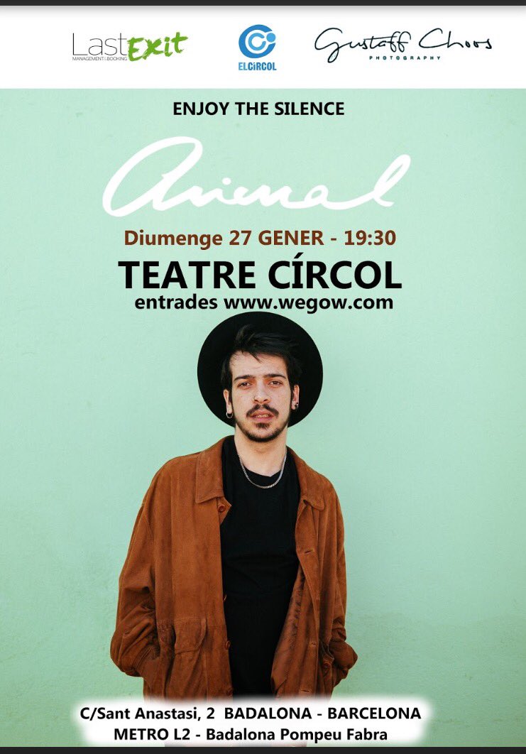 Al gener tindrem a <a href="/animalgrup/">AnimalGrup</a> al teatre <a href="/elcircol/">El Círcol</a> de Badalona! Cicle Enjoy The Silence. No badeu que després s'esgoten!!

wegow.com/conciertos/cic…