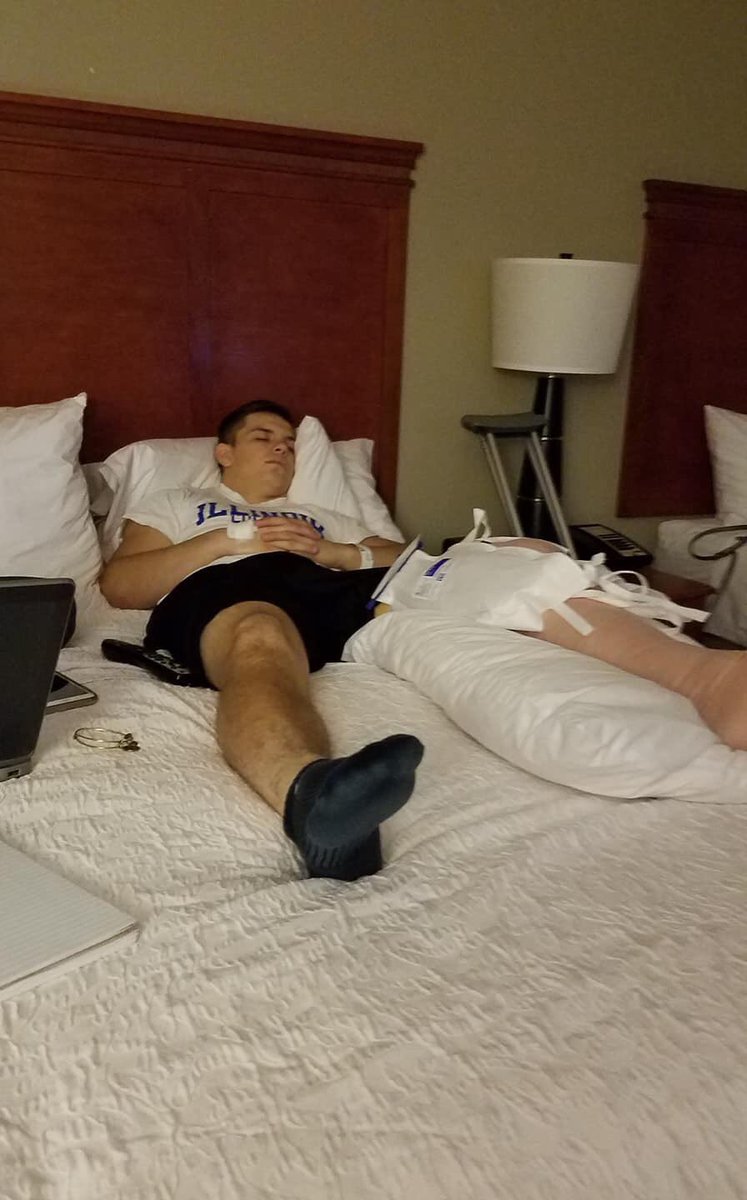 RJKatenbraker11's tweet photo. Worked so hard to be in this position and this isn’t gonna stop me from achieving greatness #MinorRoadblock #MajorRecovery #FOE https://t.co/3ls1tjdUJf