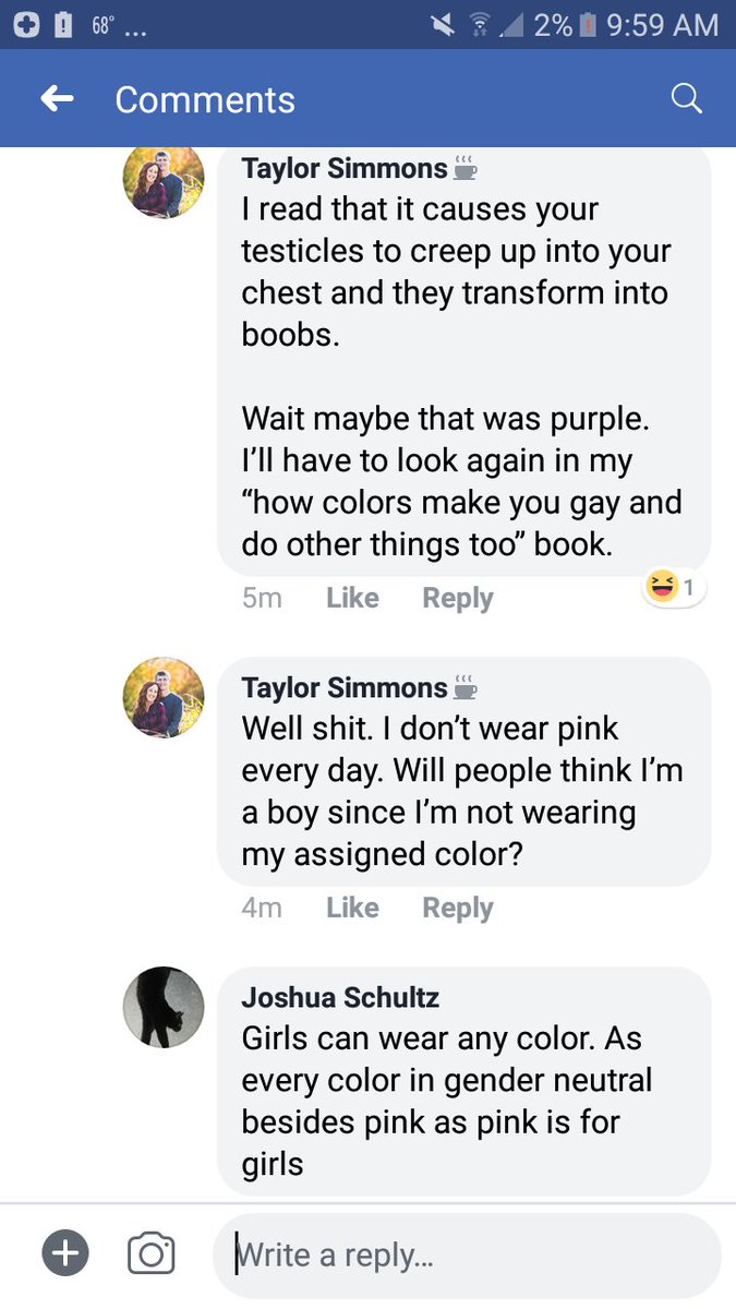 Joshua7377272's tweet photo. People are damn near idiots. I was kidding about the color pink but lets be real , people are idiots https://t.co/SN8Y9KjYIV