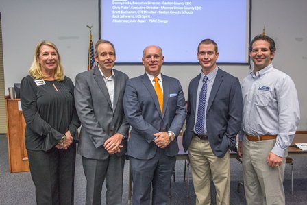 GastonCountyEDC's tweet photo. Gaston County Manufacturing Week kicked off this week with Manufacturing Roundtable discussion, "Made in GC: The Impact of Mfg in Gaston County." #mfgweek2018 #MFGDay18 #madeingaston #mfgstrong https://t.co/S0qYGYi4TD