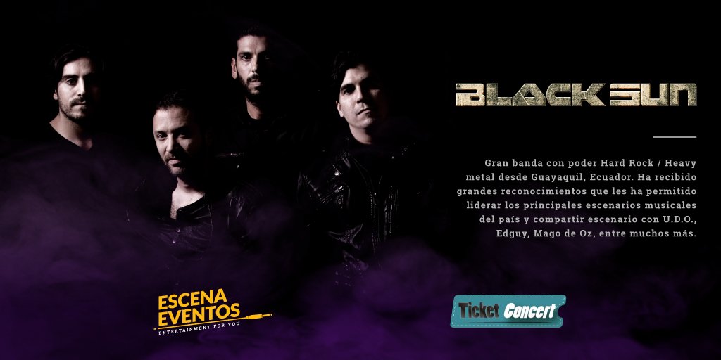 EscenaEventosEc's tweet photo. Conoce acerca de #BlackSun la banda que estará abriendo a #JudasPriest y #kreator este 28 de Octubre en el Coliseo General Rumiñahui.

Ya tienes tu entrada?

Puedes conseguir tu entrada vía online a través de https://t.co/70tbKVMUtQ, aceptamos todas las tarjetas de crédito. https://t.co/iWSazvuYcY