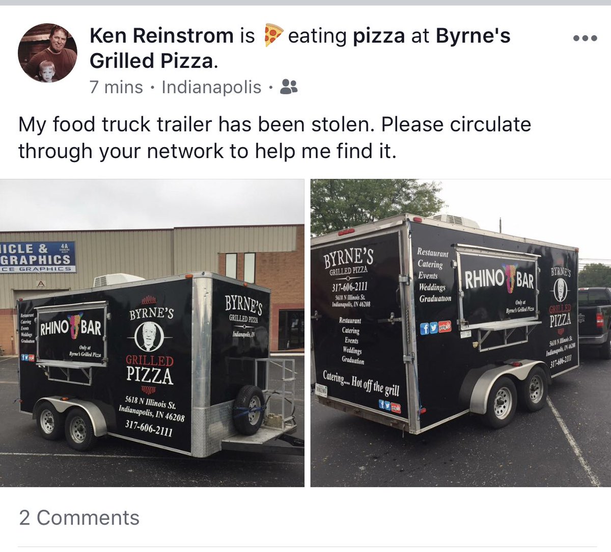 IndyFTA's tweet image. HELP!! One of our founding members food trailer has been stolen!!