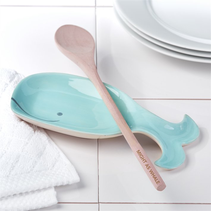 2Shopper's tweet image. Add some nautical inspiration to any kitchen with the "Might As Whale" Ceramic Spoon Rest with Wooden Spoon  bit.ly/2NV782l