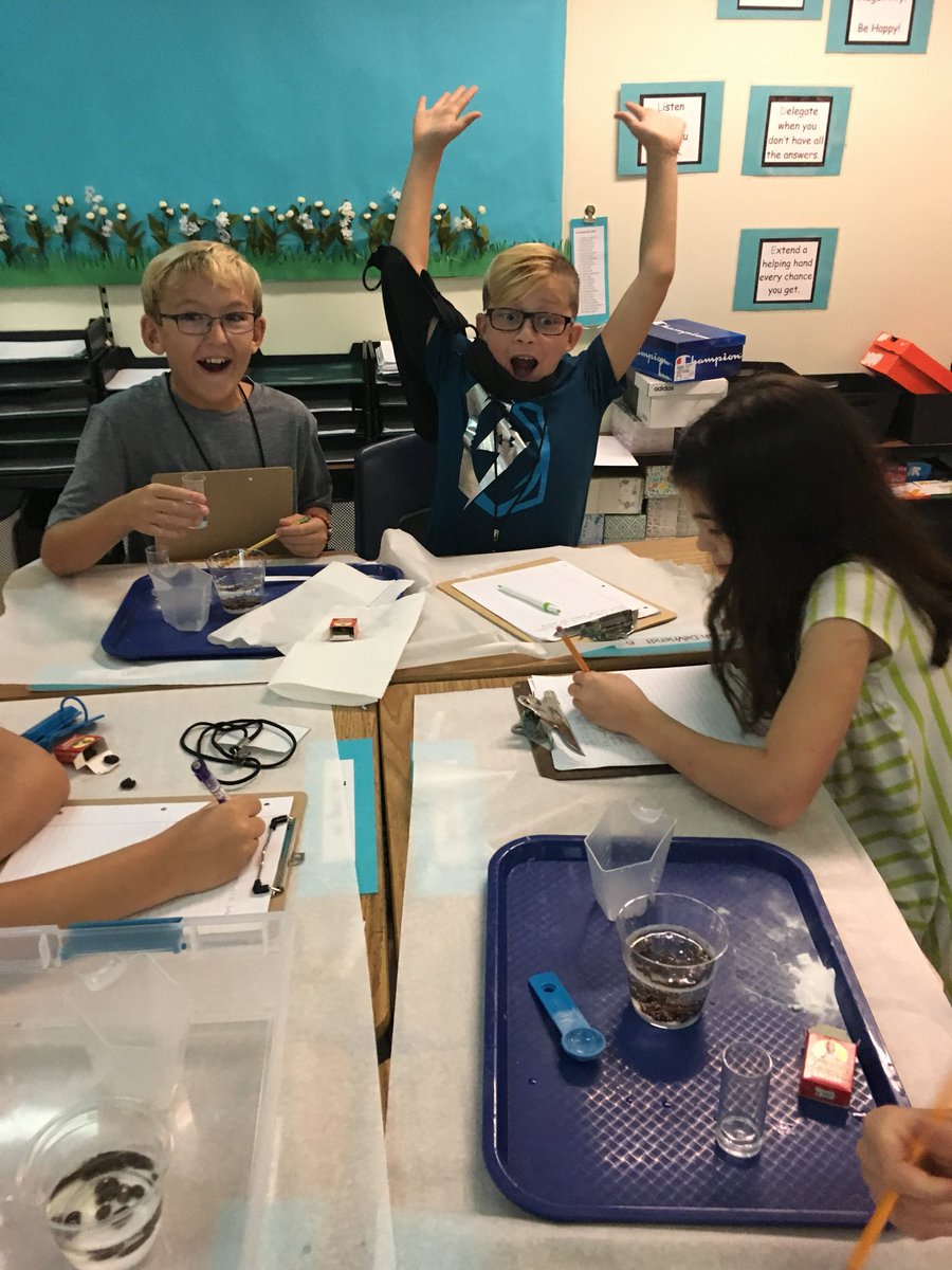 DebraZavertnik's tweet photo. Exploring the mysteries of science. Can we identify the mystery liquid? #CBGAcademies @ccps_gifted #GrowingGreenfieldes https://t.co/7JRtfynW9y