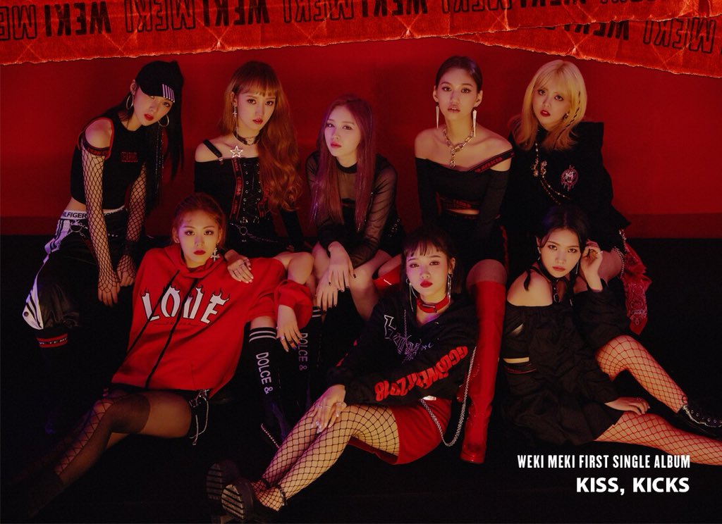 WeMeColombia's tweet photo. [INFO] 3/10/2018 

Han sido lanzadas las fotos Teaser de la versión KICKS del grupo para el single álbum 'KISS, KICKS'. #WEKICKS #MEKICKS https://t.co/HrrNbb3Lhj