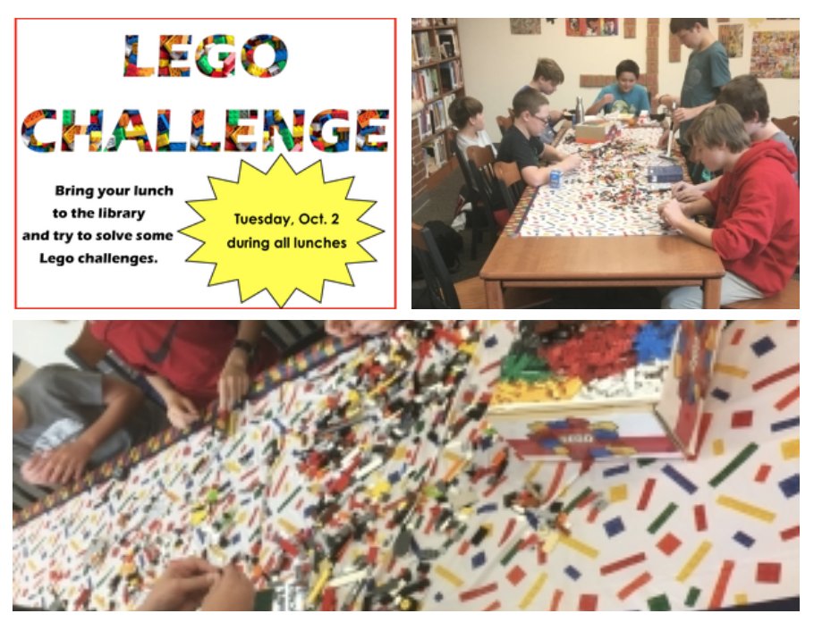 library_wsms's tweet image. We had a great time yesterday with our first LEGO challenge.  Join us next Tuesday for Checkmate Challenge during all lunches.
