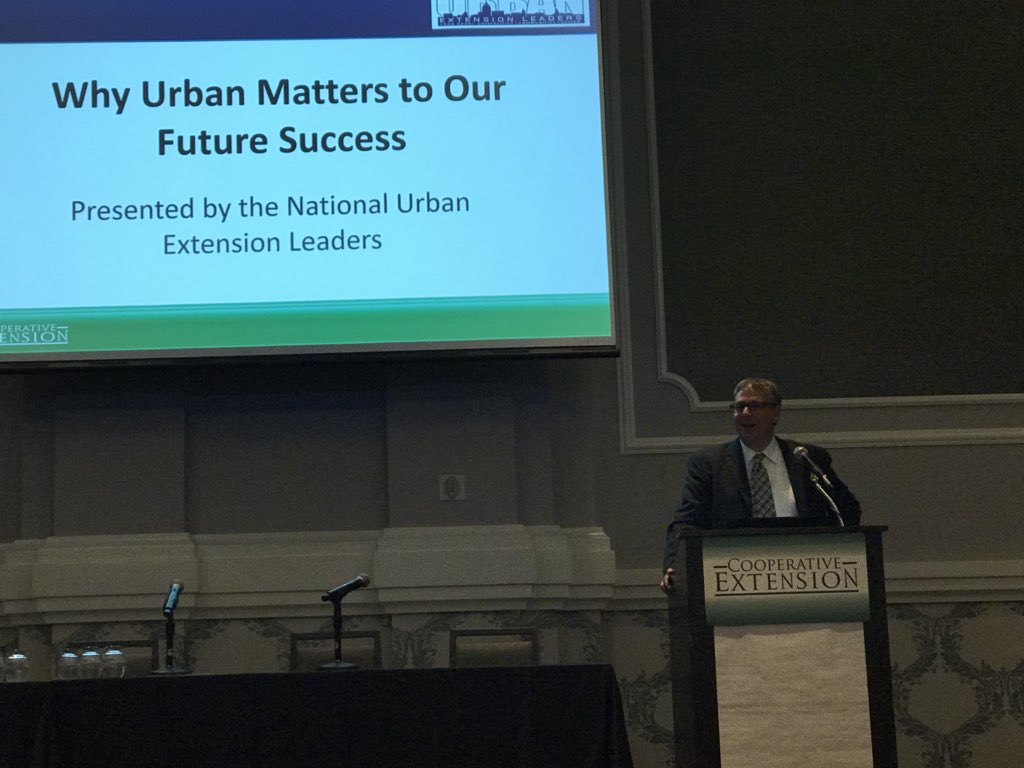 jeffhyde's tweet photo. Wrapping up the NEDA meeting by discussing the opportunities that exist to serve urban communities through #coopext work. Patrick Proden is kicking it off. #leadext #18neda https://t.co/9VF6jGFIHO