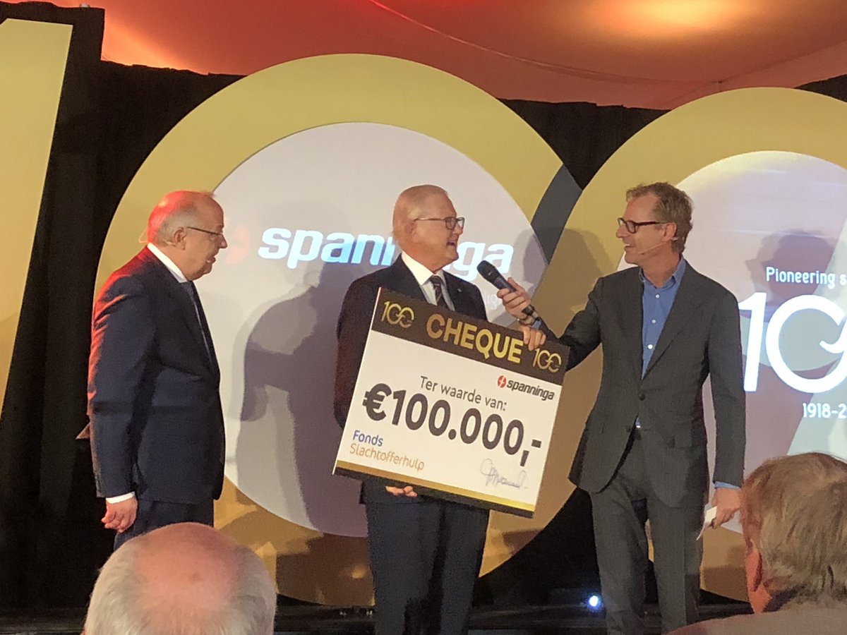 FransVeltman's tweet photo. 100 jaar #Spanninga in Joure. Wat een bijzonder familiebedrijf met een grote maatschappelijke betrokkenheid. Prof. Mr. v. Vollenhove was aanwezig vanwege de betrokkenheid met het fonds @Slachtofferhulp https://t.co/EhLCbo2xBr