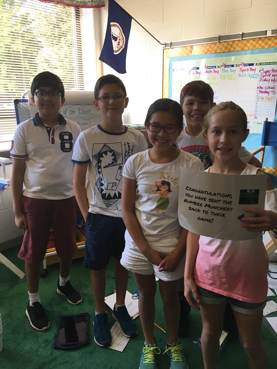 MillRunLCPS's tweet photo. @LHoylerGr3MR and Mrs. Rock’s 5th graders used the #5Cs and their knowledge of place value, comparing and ordering, and number forms to complete this awesome @breakoutEDU challenge! #lcpsifts #mathrocks #mre18 #lcps18 #lcpsedtech https://t.co/1CxflAKbmH