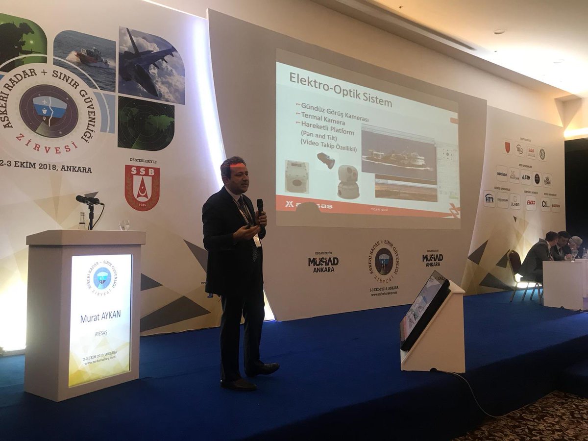 AyesasTR's tweet photo. AYESAŞ olarak katıldığımız Askeri Radar ve Sınır Güvenliği Zirvesi’nde gerçekleştirilen, Sahil Güvenlik ve Radar Sistemi oturumun’da Proje Yöneticimiz Murat AYKAN gerçekleştirdiğimiz çalışmalar ile ilgili paylaşımlarda bulundu #MRBS #SINIRGUVENLIGI @MRBSTurkey https://t.co/9Iel0sRoVA