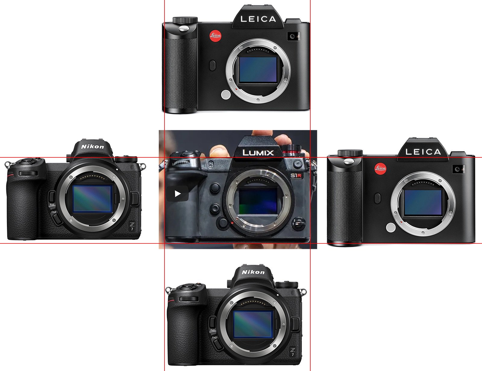 Ten einde raad paniek masker L-Mount Forum on Twitter: "Panasonic S1R vs. Nikon Z7 vs. Leica SL cameras  size comparison: #PanasonicS1R #NikonZ7 #LeicaSL source:  https://t.co/n7EcTGnIjy https://t.co/aJjFPnO5O1" / Twitter