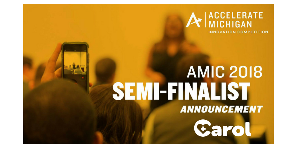 CarolHealthapp's tweet photo. We are excited to be named a semi-finalist at this year's @AccelerateMICH!

cc: @AnnArborSPARK @InvestDet 

https://t.co/Ykd4MgA6ng https://t.co/F56t367ngp