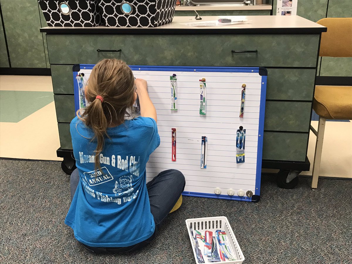 Stocking toothbrushes to build fine motor skills, matching, and career readiness skills. #skillbuilding #MVChallengeYourself <a href="/MV_Knights/">Moshannon Valley SD</a> <a href="/trtomasko/">Dr. Tracie Tomasko</a> <a href="/JohnZesiger/">Dr. John W. Zesiger</a>