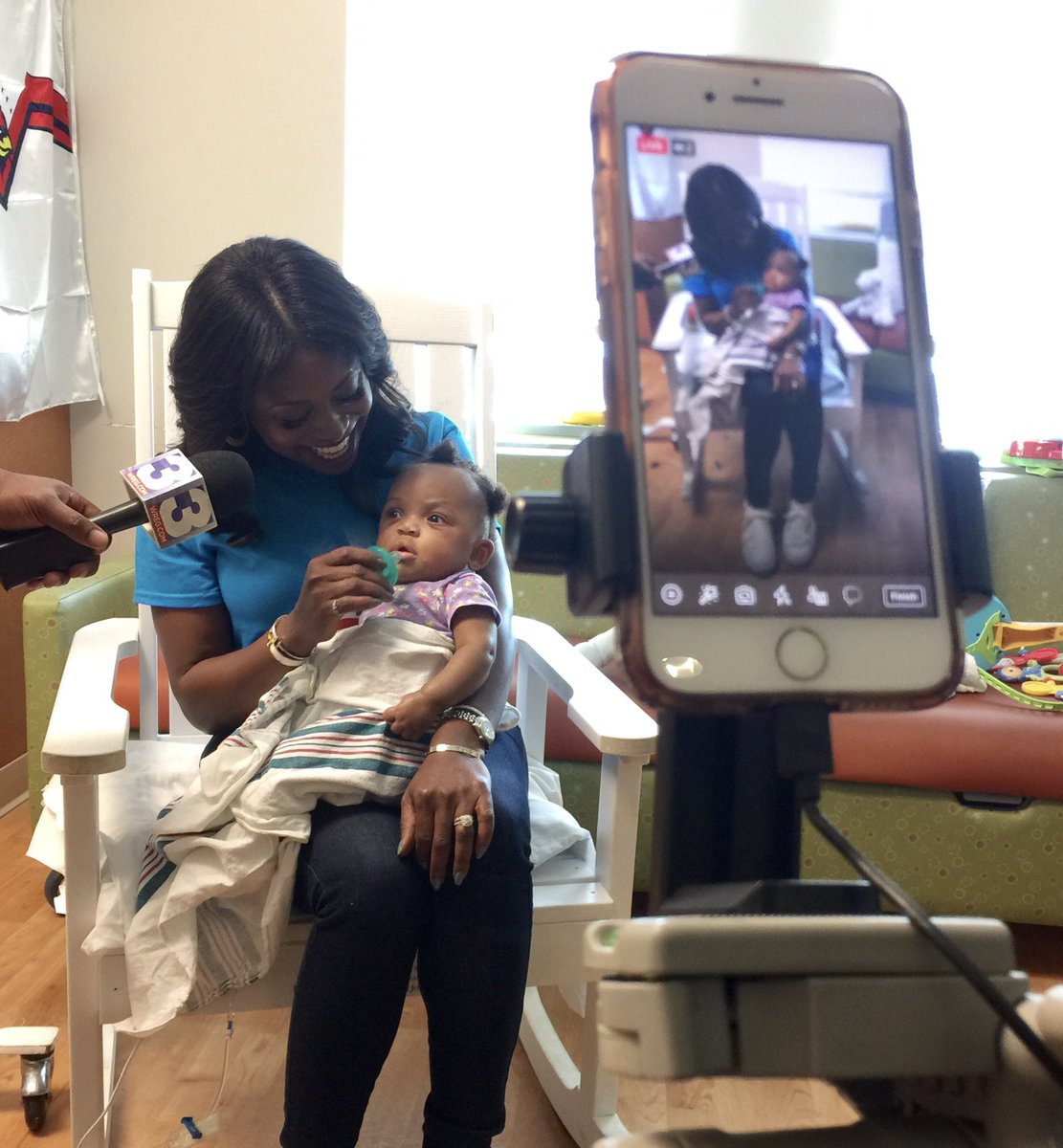 Say hello to Kylie!  She's one of the beautiful babies I met today at <a href="/LeBonheurChild/">Le Bonheur Children's</a> 
#GoJimGo #Memphis