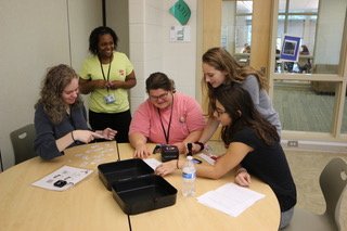 LucasClamp's tweet image. Students @RBHSGators completed a scavenger hunt in US History and then opened &quot;Breakout Boxes&quot; in English III to determine the topic for their upcoming Learning Expedition. Groups worked together to unlock the &quot;Power&quot;.  @ELeducation #learningisactive