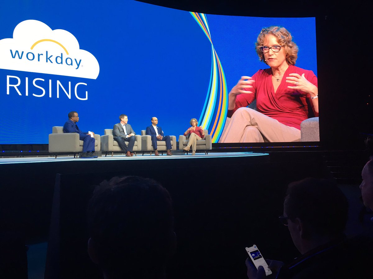 rlowry40's tweet photo. “Culture and values are the compass by which decisions are made” - Robynne Sisco, Workday Co-President/CFO. #wdayrising https://t.co/cNmq1cY80Z