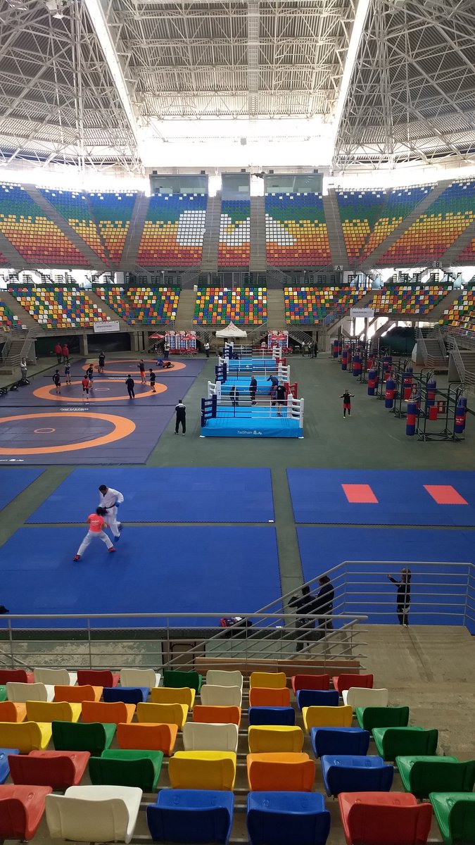 igolivero's tweet photo. Estadio Parque Roca distinto, sin cancha de tenis! #BuenosAires2018 #YouthOlympics https://t.co/EB5jMwiBzB