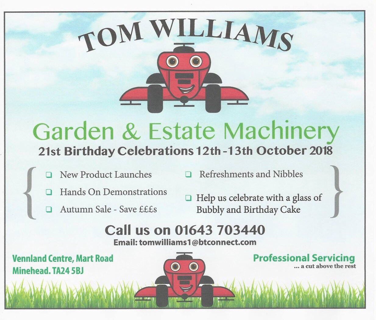 Happy 21st Birthday to our dealer Tom Williams 