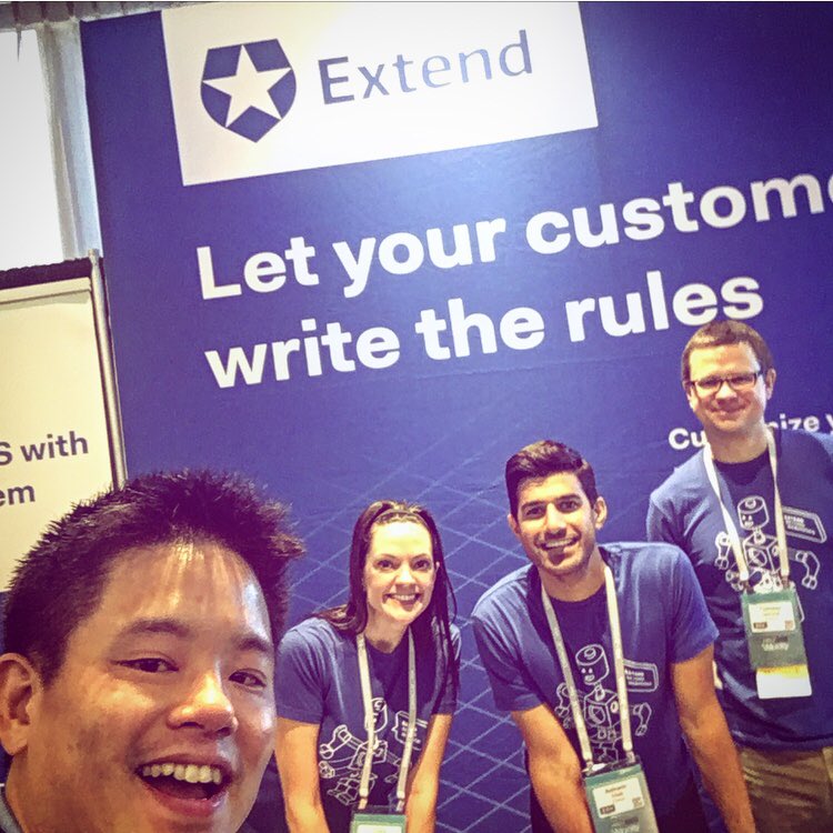 Alex_Donn's tweet photo. Good looking @goextend crew at @velocityconf — loving the engagement! https://t.co/Y22AWfzyKz