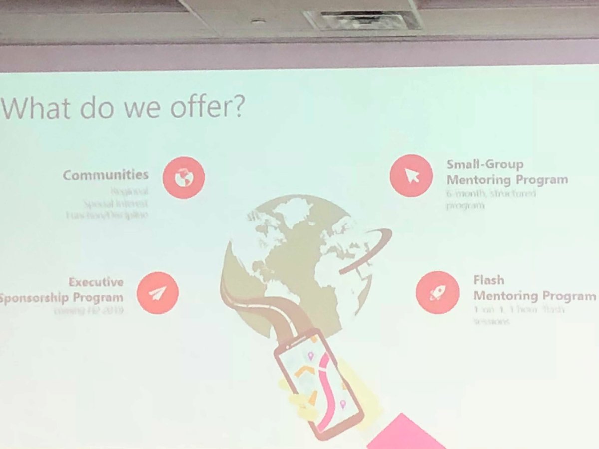 CSusanHowes's tweet photo. Special interest communities, small group mentoring, flash mentoring & executive sponsorship are programs offered #experience energy #gritawards #leaninenergy @PinkPetro #wihf https://t.co/gvpQnfSLrP