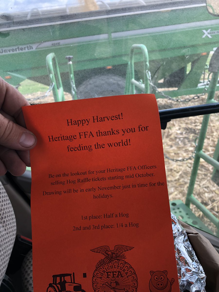 Nice of the Heritage FFA to pass out lunches today.