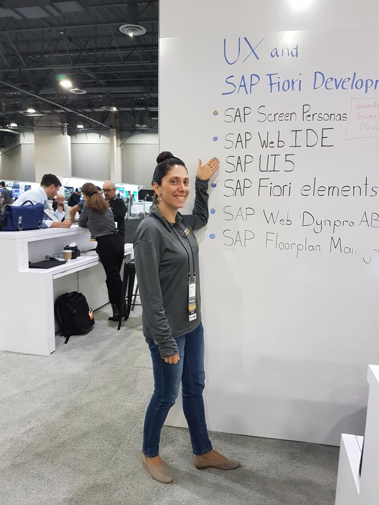 Come to say hello <a href="/SAPWebIDE/">SAPWebIDE</a> UX area on the show floor